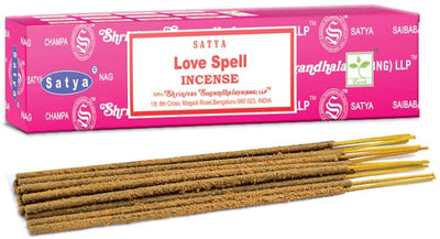 Satya Nag Champa - Love Spell Incense Sticks (15 Gram Box)